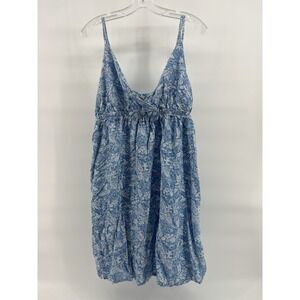 Disney‎ Cruise Line Dress Women's XL Blue Castaway Cay Vacation Beach Mickey